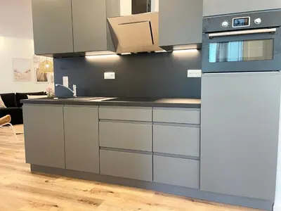 Küche/Küchenzeile in der Unterkunft Haus Nordseebrandung FeWo 5