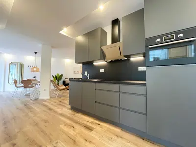 Küche/Küchenzeile in der Unterkunft Haus Nordseebrandung FeWo 5