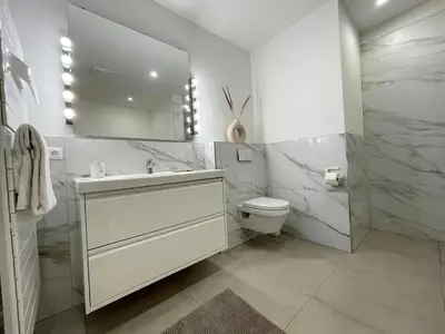 Ein Badezimmer in der Unterkunft Haus Nordseebrandung FeWo 5