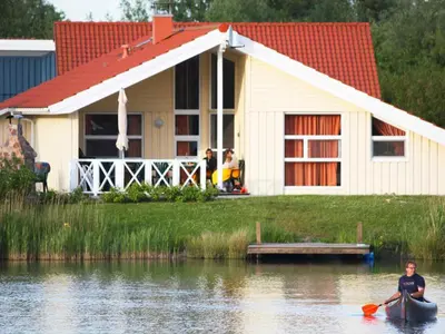Blick auf einen Fluss in der Nähe des Ferienhauses