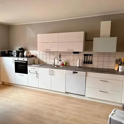 Küche/Küchenzeile in der Unterkunft Ferienwohnung Bohlen