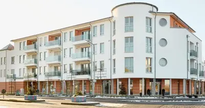 Das Gebäude in dem sich die Ferienwohnung befindet