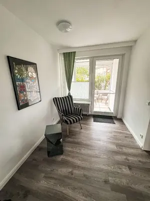 Ein Sitzbereich in der Unterkunft Seaside Döse Appartement - Free Parking & WiFi