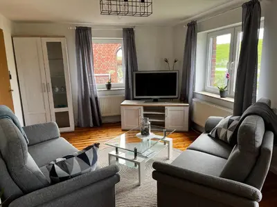 TV/Unterhaltungsangebot in der Unterkunft Ferienhaus-DeichBrand