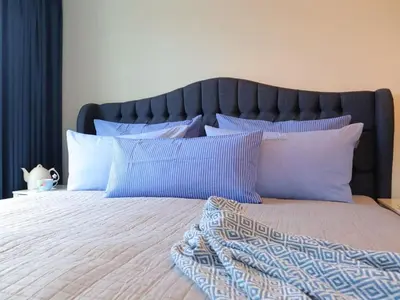 Ein Bett oder Betten in einem Zimmer der Unterkunft Hus Hinrichsen