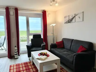 Ein Sitzbereich in der Unterkunft Penthouse de Lünk