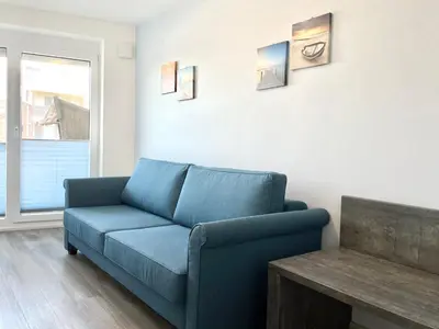 Ein Sitzbereich in der Unterkunft Ferienwohnung de Hahnpoten