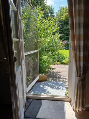 Ein Garten an der Unterkunft Ferienhof Eckelehe, Wremen