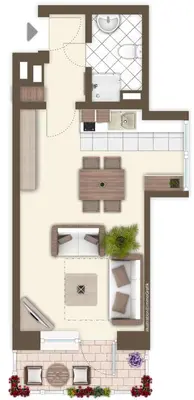 Grundriss der Unterkunft Appartement 