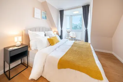 Ein Bett oder Betten in einem Zimmer der Unterkunft Appartement Cappel Whg 23