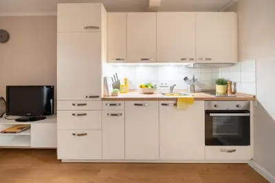 Küche/Küchenzeile in der Unterkunft Appartement Cappel Whg 2