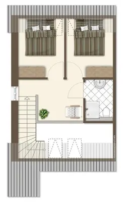 Grundriss der Unterkunft Ferienreihenhaus 