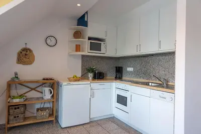 Küche/Küchenzeile in der Unterkunft Appartement Sieltrift 33-32