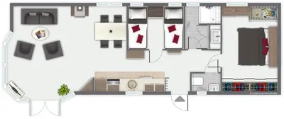 Grundriss der Unterkunft Ferienhaus Mellumplate 12