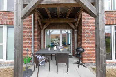 Ein Patio oder anderer Außenbereich in der Unterkunft Ferienwohnung 