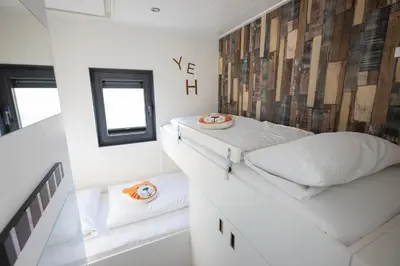 Ein Badezimmer in der Unterkunft Hausboot 