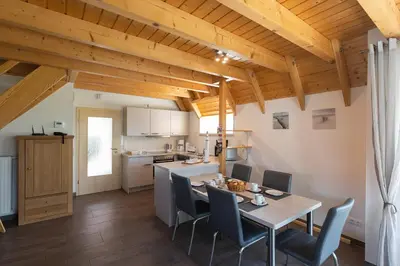 Küche/Küchenzeile in der Unterkunft Ferienhaus Mellumplate 50