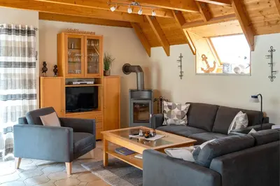 Ein Sitzbereich in der Unterkunft Ferienhaus 