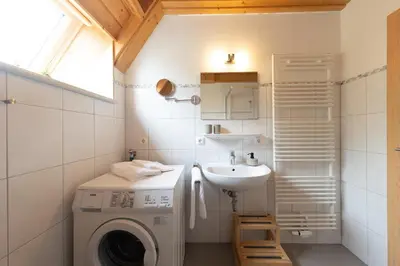 Ein Badezimmer in der Unterkunft Ferienhaus Edi-Oehmsen 01