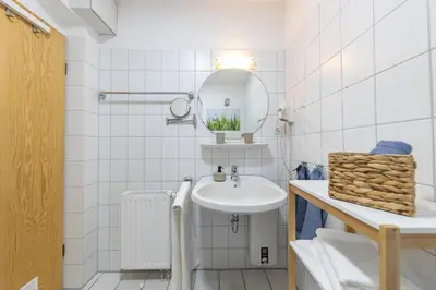 Ein Badezimmer in der Unterkunft Ferienwohnung 