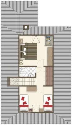 Grundriss der Unterkunft Ferienhaus 
