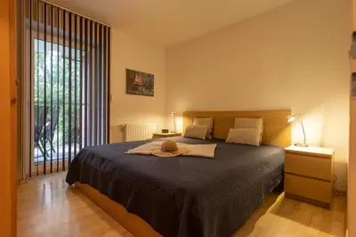 Ein Bett oder Betten in einem Zimmer der Unterkunft Ferienwohnung Lilli Marleen 3-20