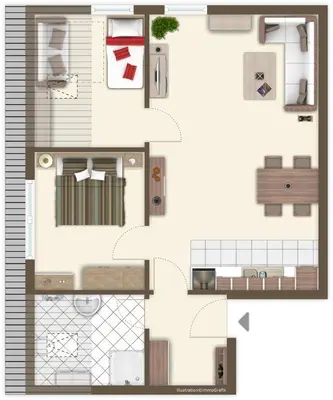 Grundriss der Unterkunft Ferienwohnung Sieltrift 4-12