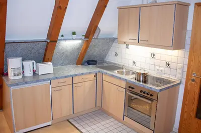 Küche/Küchenzeile in der Unterkunft Appartement Achtern Diek 2-30