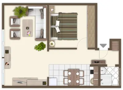 Grundriss der Unterkunft Appartement Achtern Diek 2-30