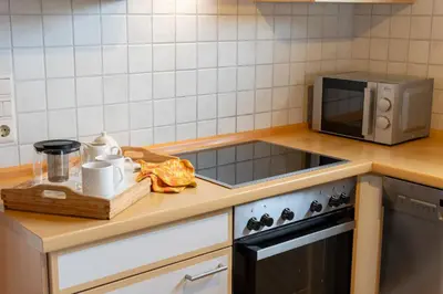 Küche/Küchenzeile in der Unterkunft Ferienhaus Lale Andersen 26