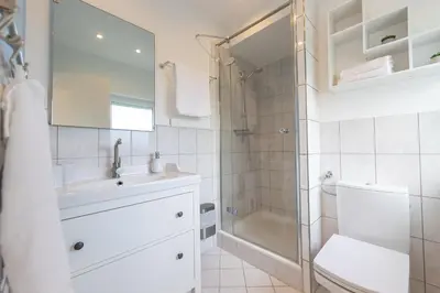 Ein Badezimmer in der Unterkunft Ferienhaus 