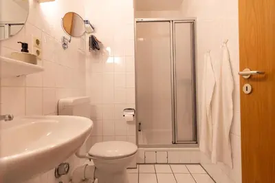 Ein Badezimmer in der Unterkunft Ferienwohnung Sieltrift 4-04