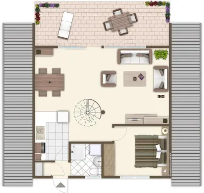 Grundriss der Unterkunft Ferienhaus Nordertill 01
