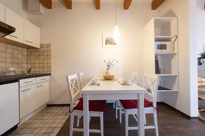 Küche/Küchenzeile in der Unterkunft Appartement Achtern Diek 2-29