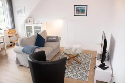 TV/Unterhaltungsangebot in der Unterkunft Ferienwohnung Sieltrift 4-01