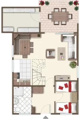 Grundriss der Unterkunft Ferienhaus Knechtsand 20