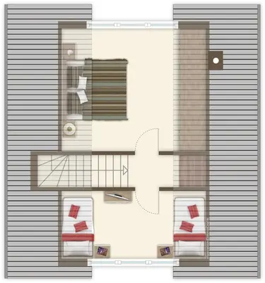 Grundriss der Unterkunft Ferienhaus Kniepsand 08