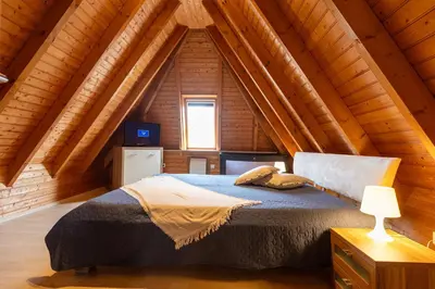 Ein Bett oder Betten in einem Zimmer der Unterkunft Ferienhaus 