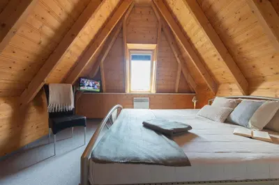 Ein Bett oder Betten in einem Zimmer der Unterkunft Ferienhaus Ostertill 11