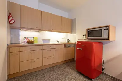 Küche/Küchenzeile in der Unterkunft Appartement Sieltrift 33-22