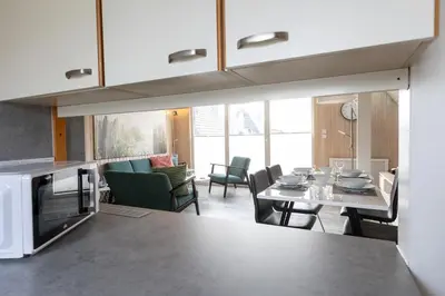 Ein Sitzbereich in der Unterkunft Ferienhaus 