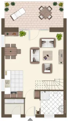 Grundriss der Unterkunft Ferienhaus Opi Huck Stroot 19