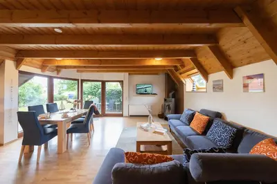 Ein Sitzbereich in der Unterkunft Ferienhaus 