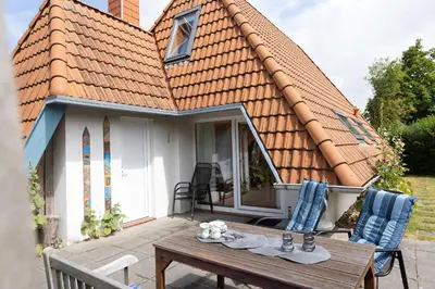 Ein Balkon oder eine Terrasse in der Unterkunft Ferienhaus Ostertill 01