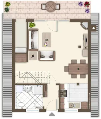 Grundriss der Unterkunft Ferienhaus 