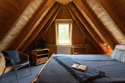 Ein Bett oder Betten in einem Zimmer der Unterkunft Ferienhaus Westertill 10