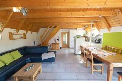 Ein Sitzbereich in der Unterkunft Ferienhaus 