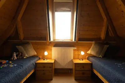 Ein Sitzbereich in der Unterkunft Ferienhaus Mellumplate 38