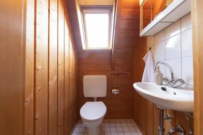 Ein Badezimmer in der Unterkunft Ferienhaus Tegeler Plate 02