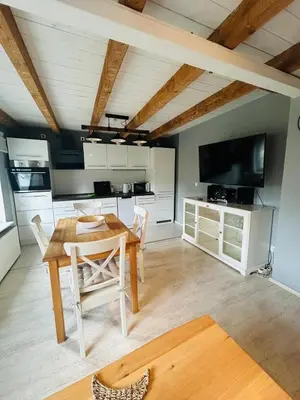 Küche/Küchenzeile in der Unterkunft Ferienwohnung am Wernerwald